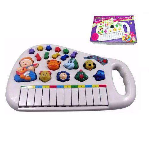 Tudo sobre 'Piano Teclado Musical Bichos Infantil Sons Eletrônico'
