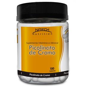 Picolinato de Cromo - Nitech Nutrition - Sem Sabor - 100 Tabletes