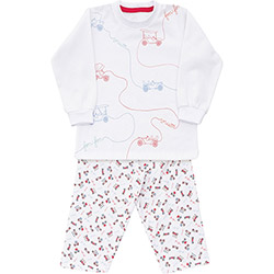 Pijama de Moletinho 1 Dedeka Homewear Branco