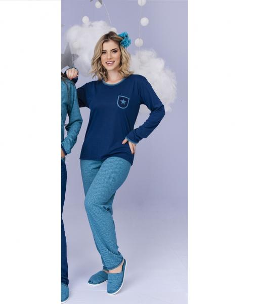 Pijama Feminino Inverno Frio Basic Adulto Plus Size Promoção - Cia do Corpo
