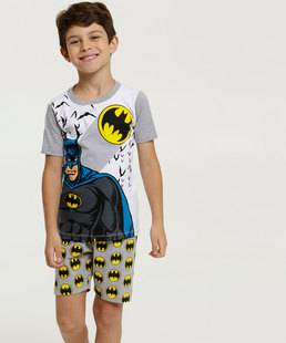 Pijama Infantil Brinde Estampa Batman Liga da Justiça