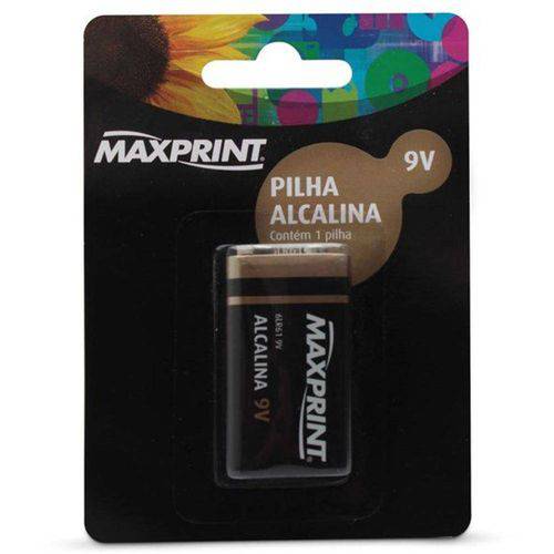 Pilha Alcalina 9v 6lr61 Maxprint 75639-6