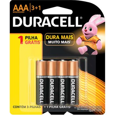 Pilha Alcalina Duracell AAA L4-P3