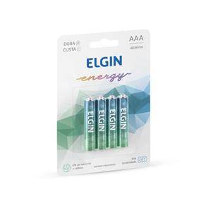 Pilha Alcalina Elgin Energy AAA C/4 LR3 1.5V 82155