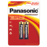 Pilha Alcalina PANASONIC AA (pequena) cartela com 02 unidades