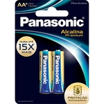 Pilha Alcalina Panasonic Premium AA 2 Unidades