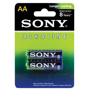 Pilha Alcalina Sony AA AM3 - 2 Unidades