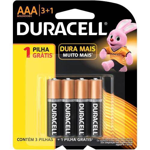 Pilha Duracell Aaa Pack C/ 4 Unidades - Mn2400b4