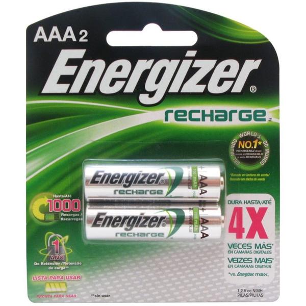 Pilha Energizer Recarregavel AAA2 com 4x Mais Duraçao 1,2Vcc