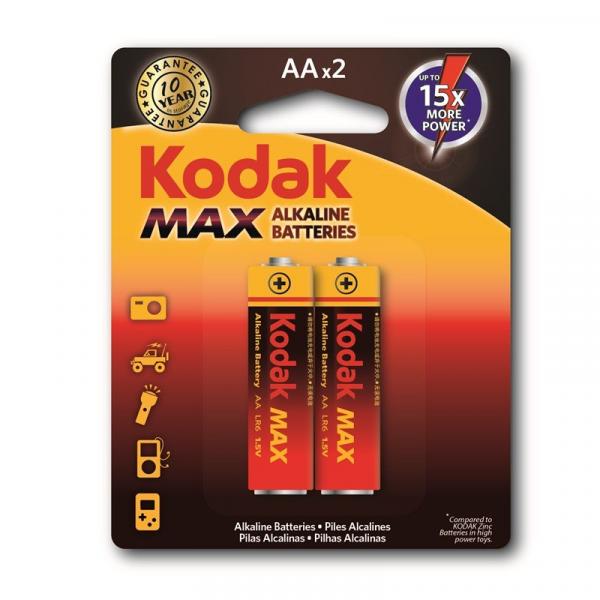 Pilha Kodak Alcalina Max Aa Embalagem com 2 Unidades