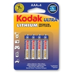 Pilha Kodak de Litio Ultra AAA Embalagem com 4 Unidades