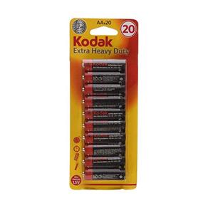 Pilha Kodak Extra Heavy Duty Aa Comum Embalagem com 20.