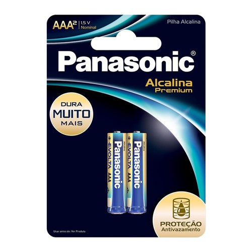 Tudo sobre 'Pilha Panasonic AAA Palito Alcalina Premium 1,5V 2 Unidades'
