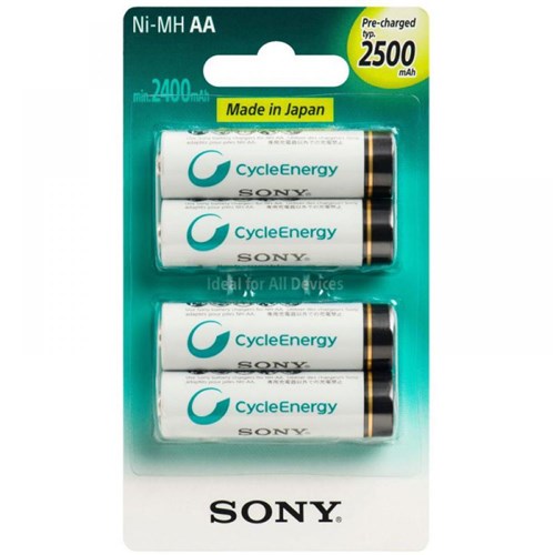 Pilha Recarregável Sony 2500Mha - Pack C/4 AA