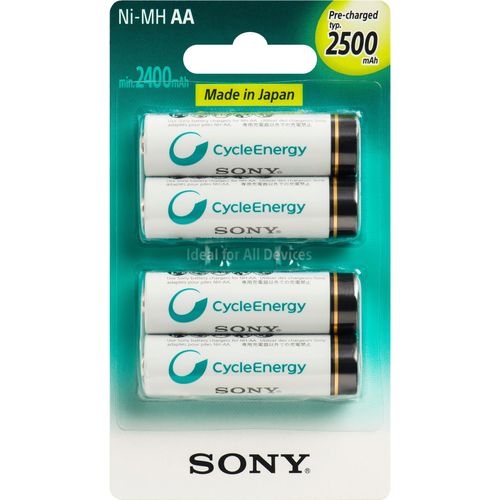 Pilha Recarregável Sony Aa Pack C/4 2500mah Nh-aa-b4gn