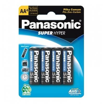 Pilha Super Hyper AA Comum Panasonic