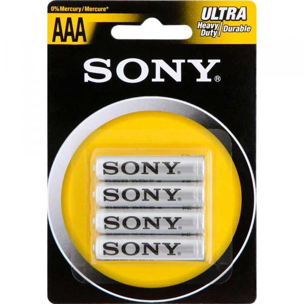 Pilha Zinco Carbono AAA Ultra Heavy Duty R03-NUB4A SONY - Sony