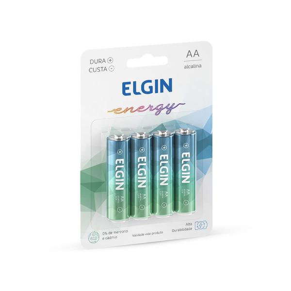 Pilhas AA Alcalinas Blister com 4 Elgin