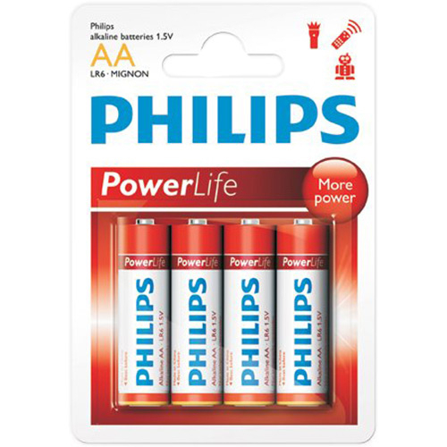 Tudo sobre 'Pilhas Aa Power Life Alcalinas (Kit com 4 Pilhas) Philips Lr6p4b'