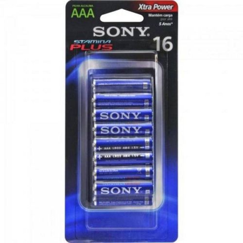Pilhas Alcalinas Aaa Sony Am4-b16d