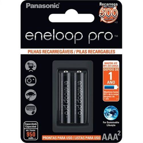 Pilhas Eneloop Pro Panasonic com 02 Pilhas AAA2- 950mAh