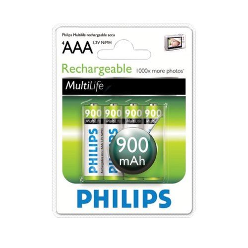 Tudo sobre 'Pilhas Philips Recarregaveis Aaa 900 MAh Ni-Mh (kit com 4 Pilhas)'