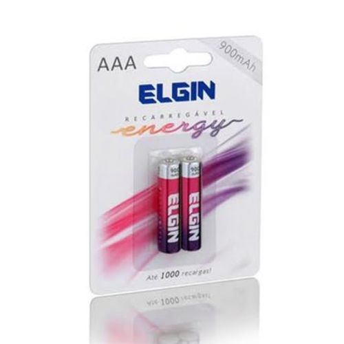 Pilhas Recarregável AAA (palito) Energy 900 Mah Elgin 2 Unid.