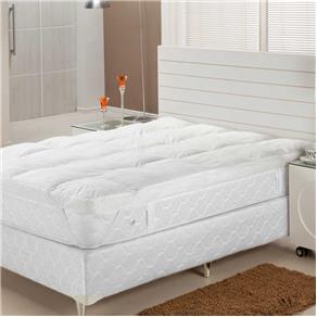 Pillow Top Fibra Siliconizada em Flocos Casal 138X188 Plumasul - Branco