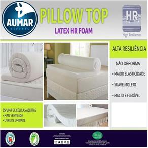 Pillow Top Látex Hr Foam Casal 1,38 X 1,88 X 3cm Aumar - Branco