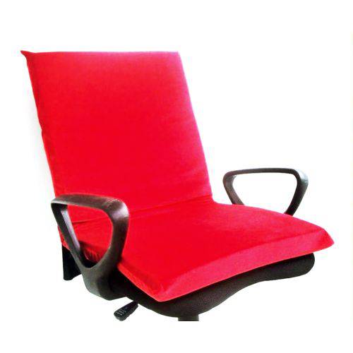 Pillow Top para Cadeira Viscoelástico Nasa Gel Infusion Cor Vermelho - Aumar