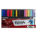 Pincel Brush Aquarela e Brilhante + Blender Newpen 20 Cores