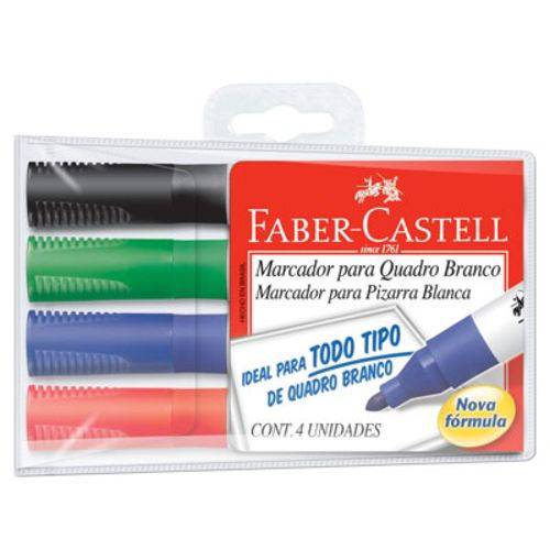 Pincel P/Quadro Branco C/4 Cores Sortidas - Faber Castell