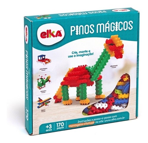 Pinos Mágicos com 170 Peças Elka Brinquedos