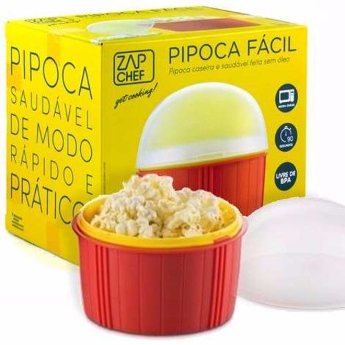 Pipoca Fácil Zap Chef Dtc - Pipoqueira de Microondas Sem Óleo - Original