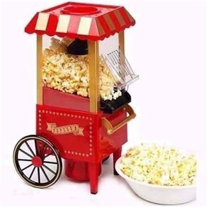 Pipoqueira Vintage Elétrica Popcorn Retrô Doce e Salgada - Vermelho