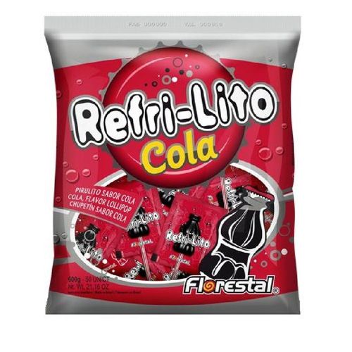 Pirulito Refri Lito Cola C/50un - Florestal