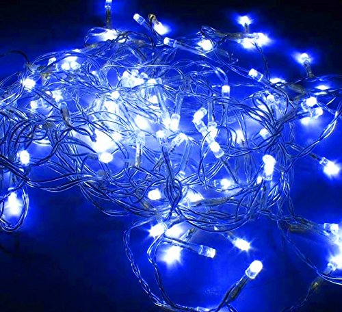 Pisca Pisca de Natal 100 LEDs Luz Azul 8 Funções Natalino 9 Metros