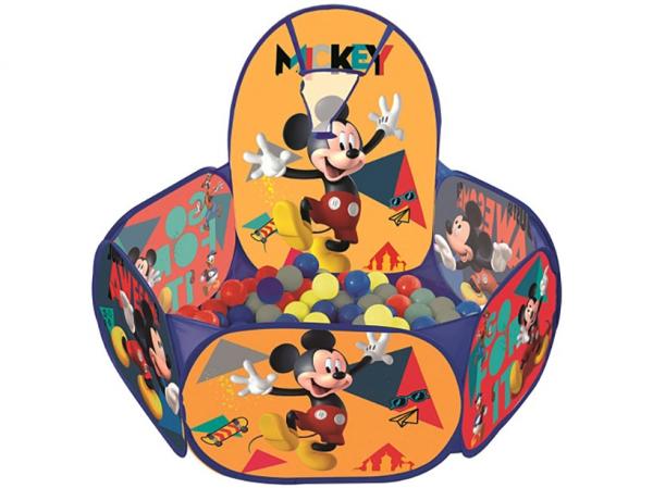 Tudo sobre 'Piscina de Bolinha Mickey Disney com Cesta - 100 Bolinhas Zippy Toys'