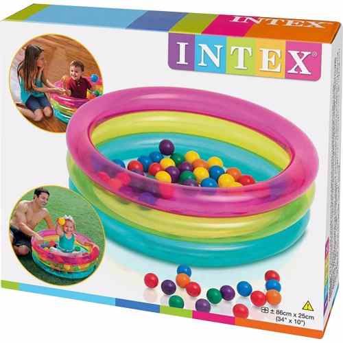 Piscina de Bolinhas Intex Infantil Multi Color e 50 Bolinhas