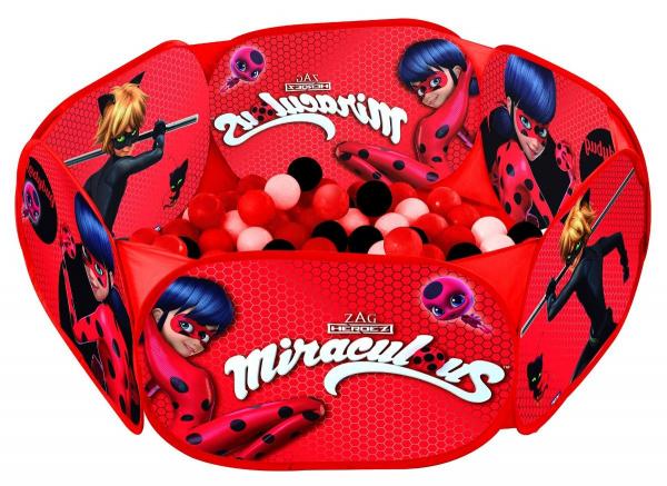 Piscina de Bolinhas Miraculous Ladybug com 100 Bolinhas Zippy Toys