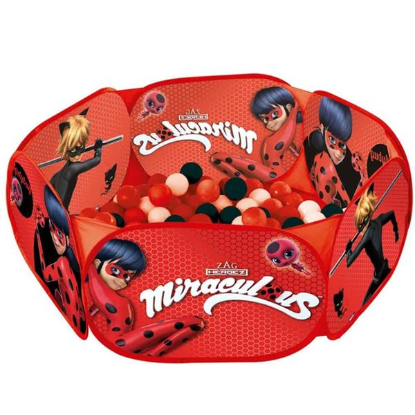 Piscina de Bolinhas Zippy Toys Miraculous Vermelha