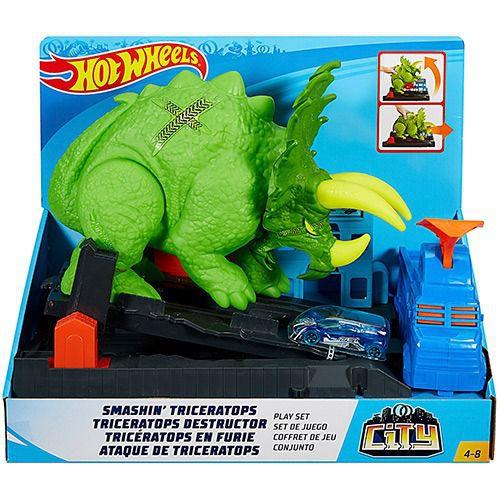Pista Conjunto Hot Wheels Ataque de Triceratops Mattel