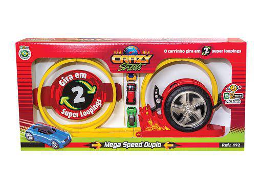 Pista Crazy Streets Mega Speed Duplo 192 BS Toys