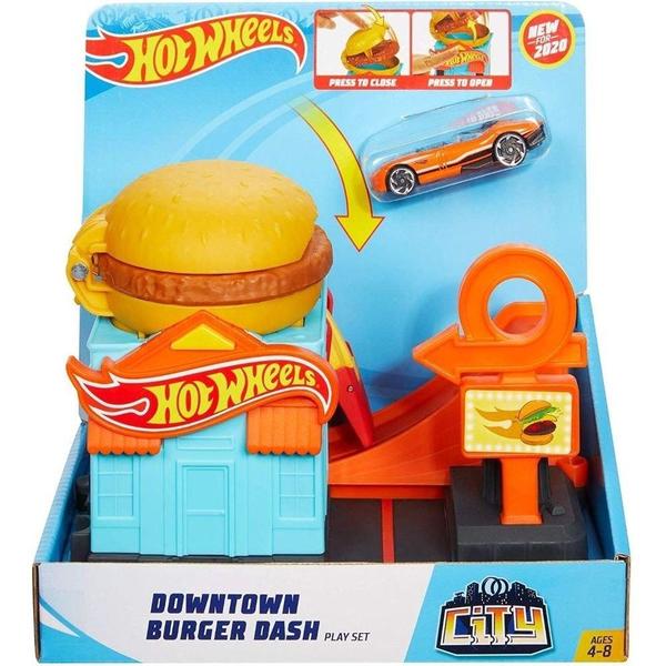 Pista Hot Wheels City Loja Hamburger Mattel