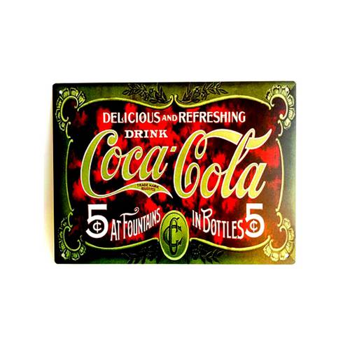Tudo sobre 'Placa Coca Delicious And Refreshing'