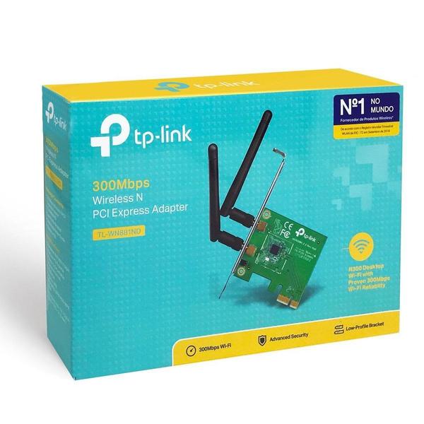Placa de Rede TP-Link Wireless 300Mbps PCI Express TL-WN881ND 0152502204
