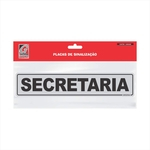 Placa De Sinalização 5x25 Sin07 "secretaria"