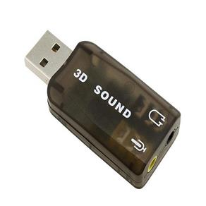 Placa de Som Externa USB - Som Virtual 5.1 e Microfone - AD0085