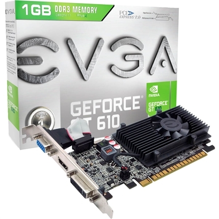 Placa de Vídeo Evga Geforce Gt 610 1Gb Ddr3 64Bits 01G-P3-2615-Kr Esp