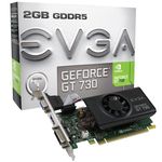 Placa de Video EVGA Geforce GT 730 2GB DDR5 64 BITS - 02G-P3-3733-KR